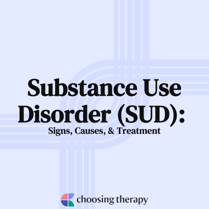 What is the meaning of SUD treatment?